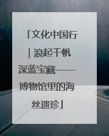 文化中国行｜浪起千帆 深蓝宝藏——博物馆里的海丝遗珍