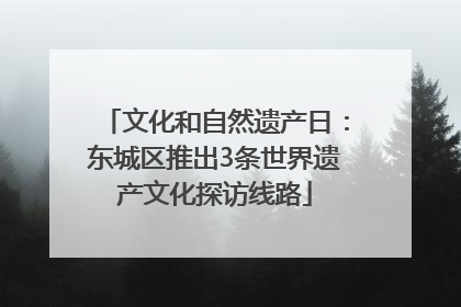 文化和自然遗产日：东城区推出3条世界遗产文化探访线路