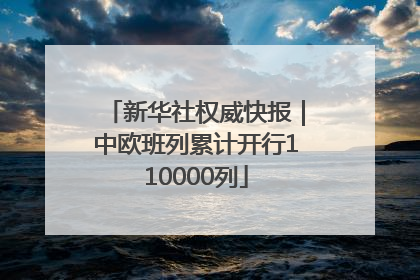 新华社权威快报｜中欧班列累计开行110000列