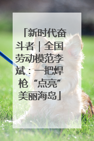 新时代奋斗者｜全国劳动模范李斌：一把焊枪“点亮”美丽海岛