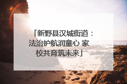 新野县汉城街道：法治护航润童心 家校共育筑未来