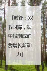 时评：双节同辉，端午假期成消费增长新动力