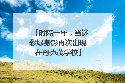 时隔一年，当迷彩绿身影再次出现在丹克茂学校