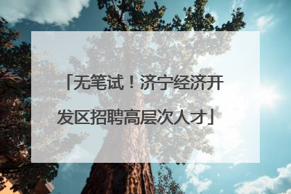 无笔试！济宁经济开发区招聘高层次人才