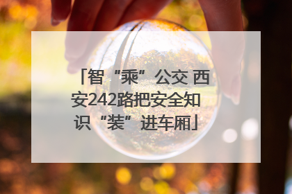 智“乘”公交 西安242路把安全知识“装”进车厢