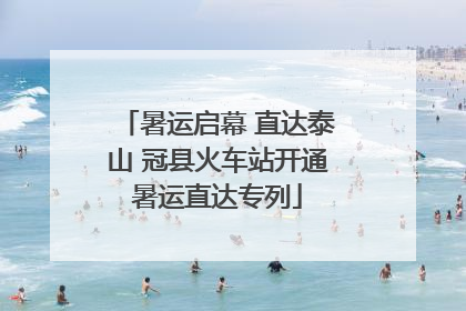 暑运启幕 直达泰山 冠县火车站开通暑运直达专列
