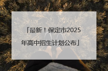 最新！保定市2025年高中招生计划公布