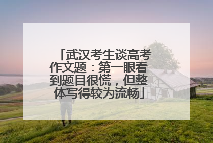 武汉考生谈高考作文题：第一眼看到题目很慌，但整体写得较为流畅