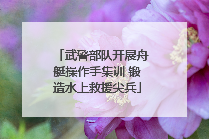 武警部队开展舟艇操作手集训 锻造水上救援尖兵