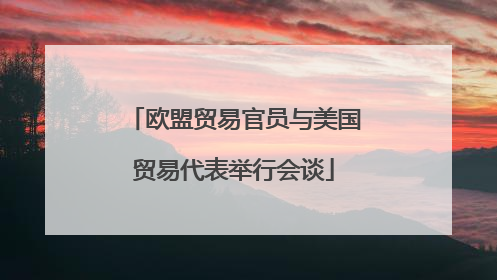 欧盟贸易官员与美国贸易代表举行会谈