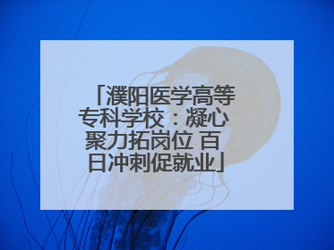 濮阳医学高等专科学校：凝心聚力拓岗位 百日冲刺促就业