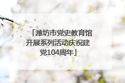 潍坊市党史教育馆开展系列活动庆祝建党104周年