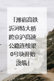 潍宿高铁沂河特大桥跨京沪高速公路连续梁0号块开始浇筑