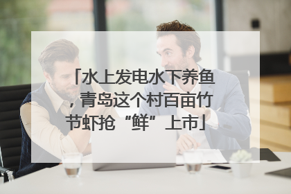 水上发电水下养鱼，青岛这个村百亩竹节虾抢“鲜”上市