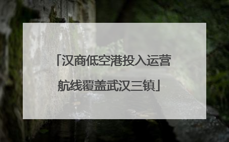 汉商低空港投入运营 航线覆盖武汉三镇