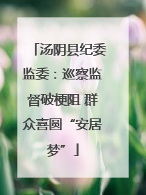 汤阴县纪委监委：巡察监督破梗阻 群众喜圆“安居梦”