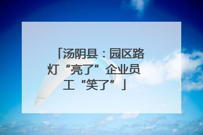 汤阴县：园区路灯“亮了”企业员工“笑了”