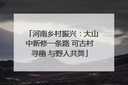 河南乡村振兴：大山中新修一条路 可古村寻幽 与野人共舞