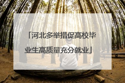 河北多举措促高校毕业生高质量充分就业