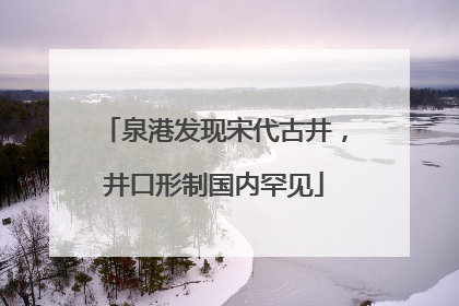 泉港发现宋代古井，井口形制国内罕见