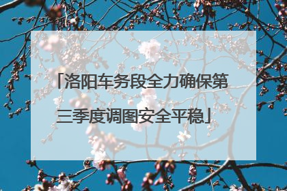 洛阳车务段全力确保第三季度调图安全平稳