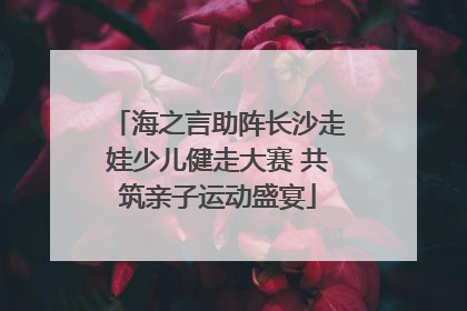 海之言助阵长沙走娃少儿健走大赛 共筑亲子运动盛宴