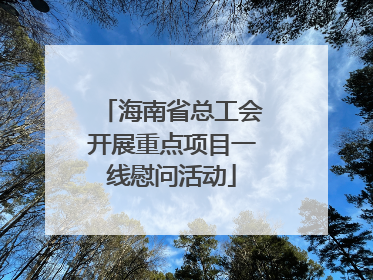 海南省总工会开展重点项目一线慰问活动
