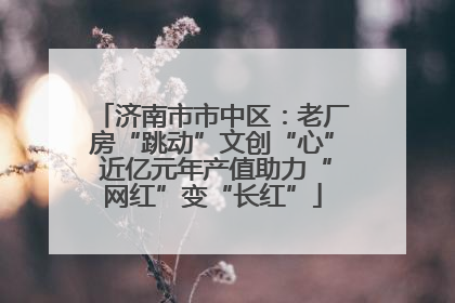 济南市市中区：老厂房“跳动”文创“心” 近亿元年产值助力“网红”变“长红”
