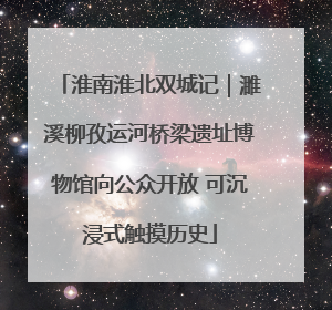 淮南淮北双城记｜濉溪柳孜运河桥梁遗址博物馆向公众开放 可沉浸式触摸历史