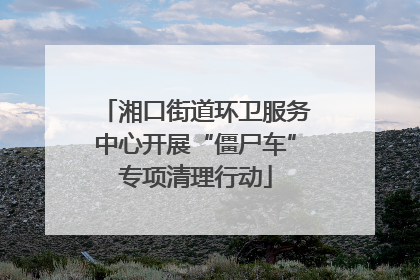 湘口街道环卫服务中心开展“僵尸车”专项清理行动