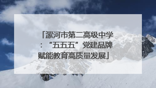 漯河市第二高级中学：“五五五”党建品牌赋能教育高质量发展