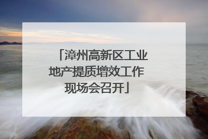 漳州高新区工业地产提质增效工作现场会召开