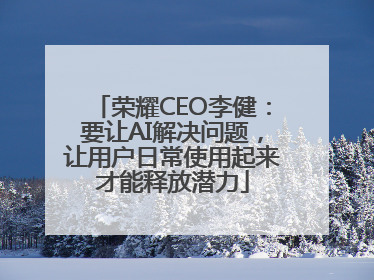 荣耀CEO李健：要让AI解决问题，让用户日常使用起来才能释放潜力