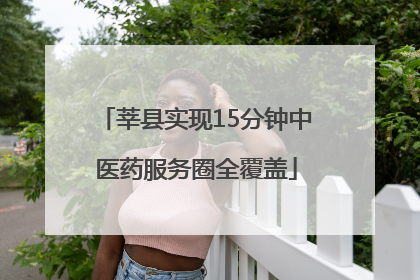 莘县实现15分钟中医药服务圈全覆盖