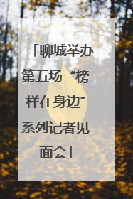 聊城举办第五场“榜样在身边”系列记者见面会