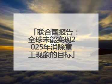 联合国报告：全球未能实现2025年消除童工现象的目标