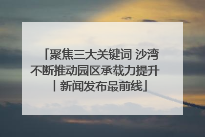 聚焦三大关键词 沙湾不断推动园区承载力提升丨新闻发布最前线