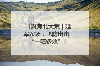 聚焦北大荒｜延军农场：飞防出击 “一喷多效”