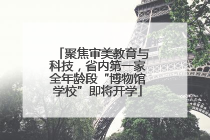 聚焦审美教育与科技，省内第一家全年龄段“博物馆学校”即将开学