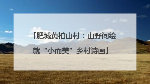 肥城黄柏山村：山野间绘就“小而美”乡村诗画