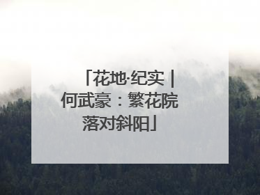 花地·纪实｜何武豪：繁花院落对斜阳