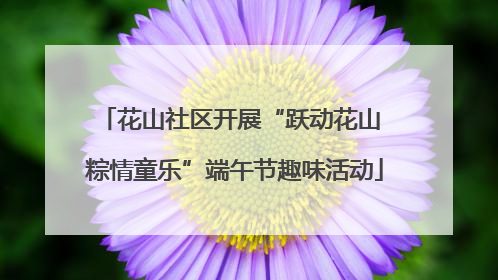 花山社区开展“跃动花山 粽情童乐”端午节趣味活动