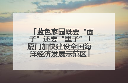 蓝色家园既要“面子”还要“里子”！厦门加快建设全国海洋经济发展示范区