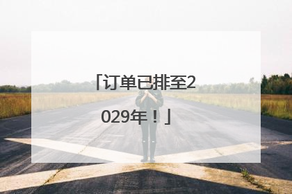 订单已排至2029年！