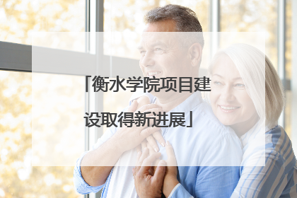 衡水学院项目建设取得新进展