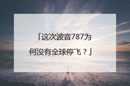 这次波音787为何没有全球停飞？