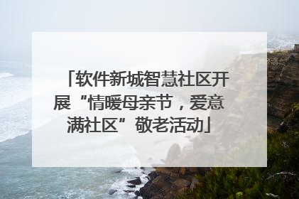 软件新城智慧社区开展“情暖母亲节，爱意满社区”敬老活动