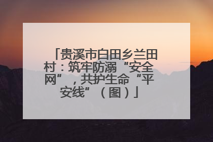贵溪市白田乡兰田村：筑牢防溺“安全网”，共护生命“平安线”（图）