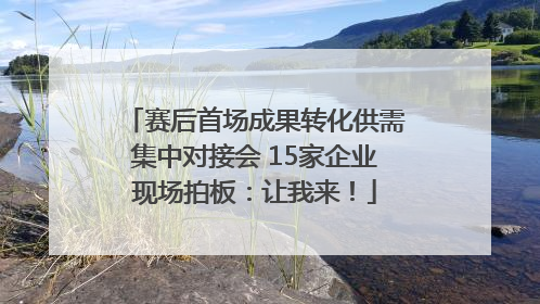 赛后首场成果转化供需集中对接会 15家企业现场拍板：让我来！