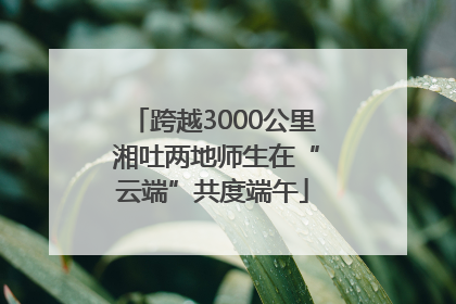 跨越3000公里 湘吐两地师生在“云端”共度端午